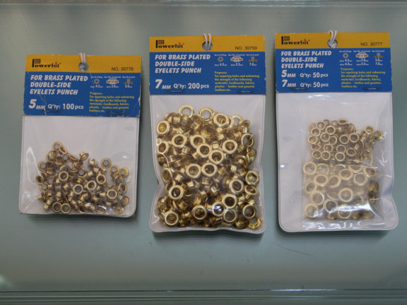 Grommets brass plated for double side eyelets punch