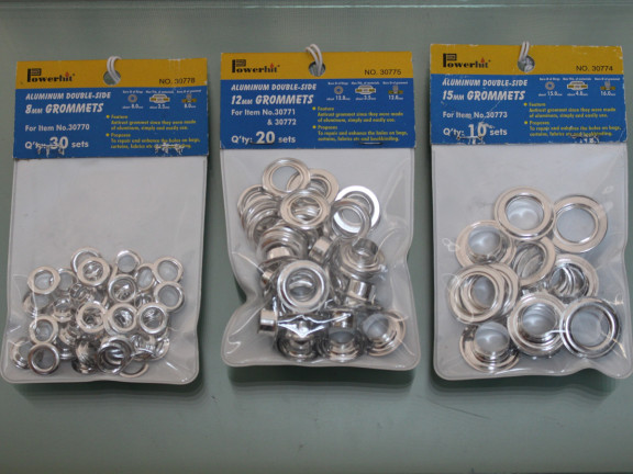 Grommets aluminium for double side grommet punch